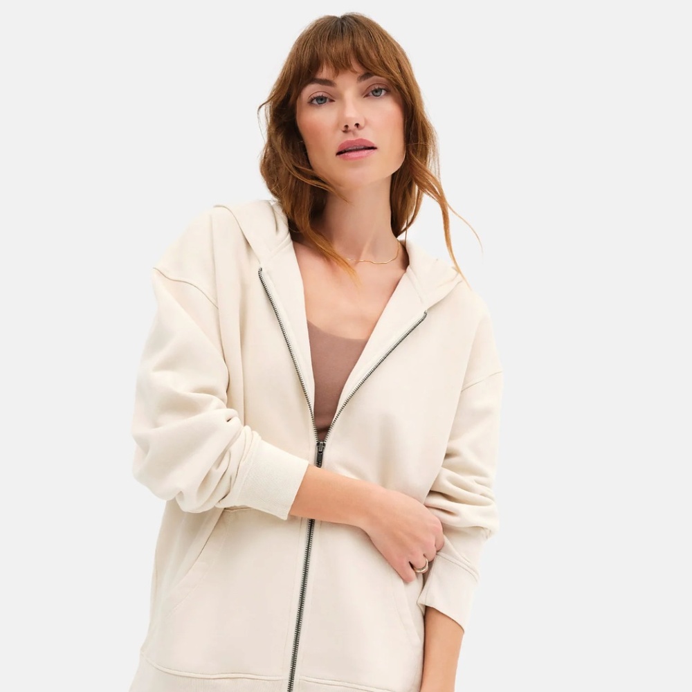 Mate The Label Organic Fleece Oversized Zip Hoodie